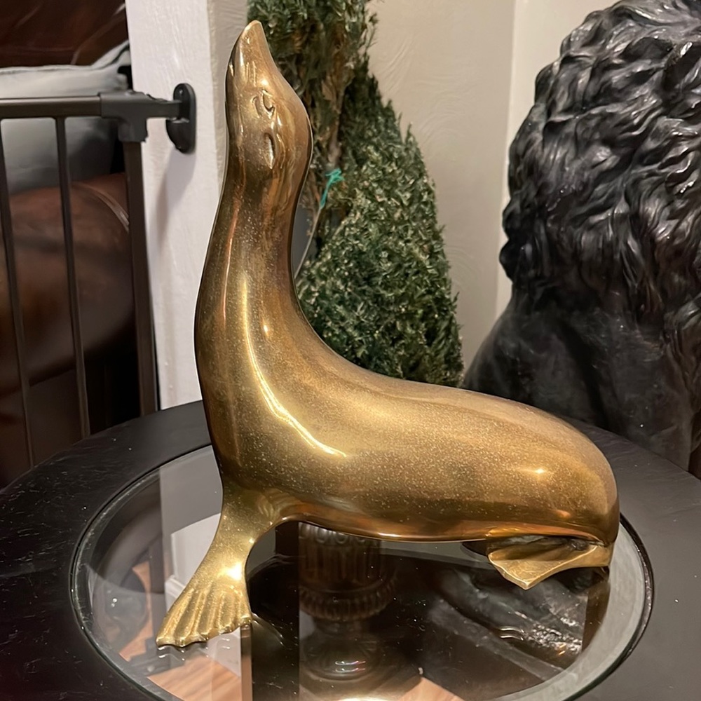 Brass Seal. Hollywood Regency style. Purchased in Orange CountyCA in 1960/1970’s